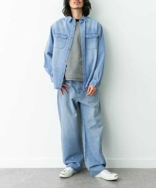 RED KAP（レッドキャップ）の「『別注』RED KAP×Sonny Label　ワイドデニムパンツ（デニムパンツ・メンズ・インディゴブルー/ライトインディゴブルー・LARGE/MEDIUM）」の9枚目の写真