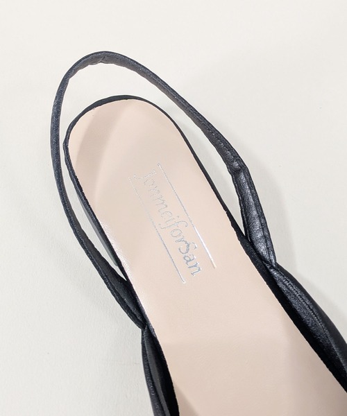 styiro(スタイロ)の「水玉 チェック柄 千鳥格子 リボンフラットミュール ポインテッド トゥ バックストラップパンプス(パンプス・レディース・ハウンドトゥース/チェック/ドット/ブラック・39/38/37/36)」の17枚目の写真