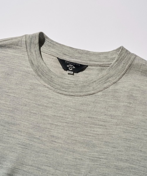 STONEMASTER（ストーンマスター ）の「WASHABLE JAPANESE WOOL S/S TEE｜ウォッシャブルジャパニーズウールショートスリーブTシャツ（Tシャツ/カットソー・メンズ・チャコール/グレー・S/M/XL/L）」の7枚目の写真