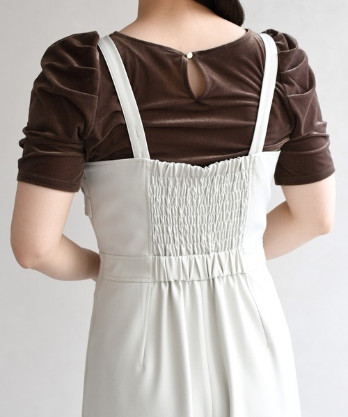 31 Sons de mode(トランテアン ソン ドゥ モード)の「2026春夏新作 リボンモチーフコンビネゾン(つなぎ/オールインワン・レディース・グリーン/グレイッシュベージュ/ブラック・M/S)」の7枚目の写真