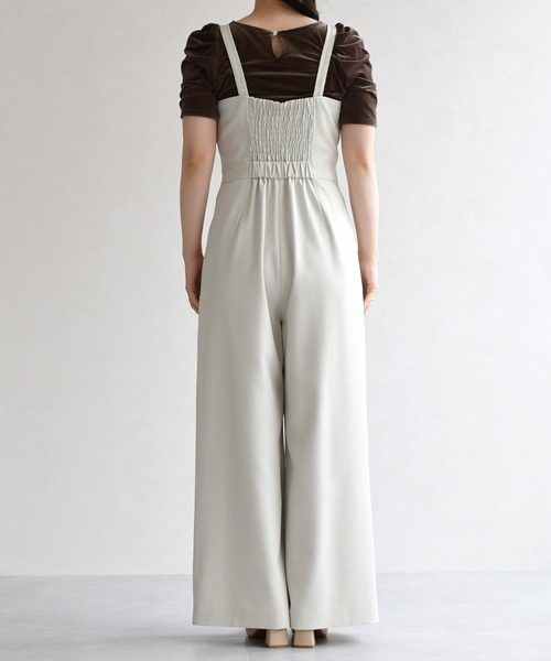 31 Sons de mode(トランテアン ソン ドゥ モード)の「2026春夏新作 リボンモチーフコンビネゾン(つなぎ/オールインワン・レディース・グリーン/グレイッシュベージュ/ブラック・M/S)」の4枚目の写真