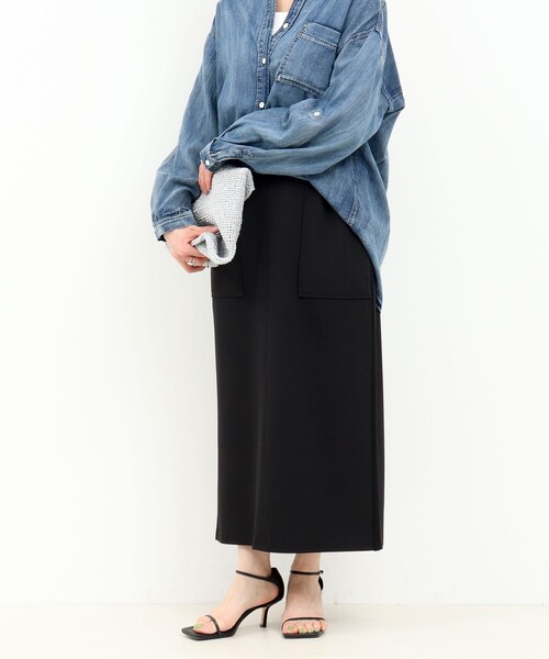 MICO COULIER（ミコクリエ）の「CICA配合サークルストレッチスカート（スカート・レディース・オリーブ/ブラック・36/38）」の2枚目の写真