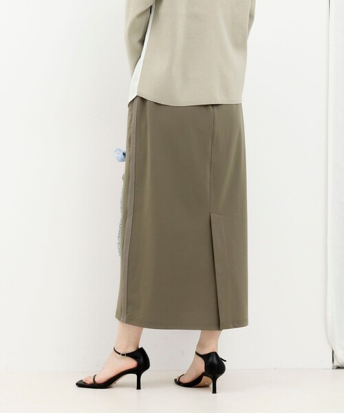 MICO COULIER（ミコクリエ）の「CICA配合サークルストレッチスカート（スカート・レディース・オリーブ/ブラック・36/38）」の7枚目の写真
