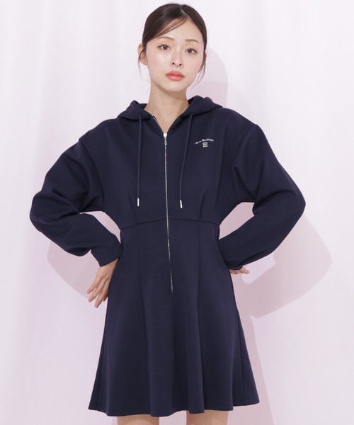 JILL by JILL STUART(ジルバイジルスチュアート)の「ダイバーフーディーミニワンピース(ワンピース・レディース・ネイビー/グレー/ピンク・FREE)」の5枚目の写真