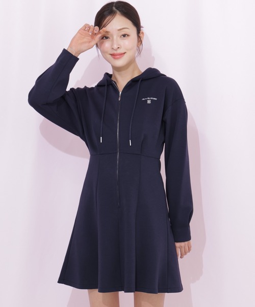 JILL by JILL STUART(ジルバイジルスチュアート)の「ダイバーフーディーミニワンピース(ワンピース・レディース・ネイビー/グレー/ピンク・FREE)」の7枚目の写真