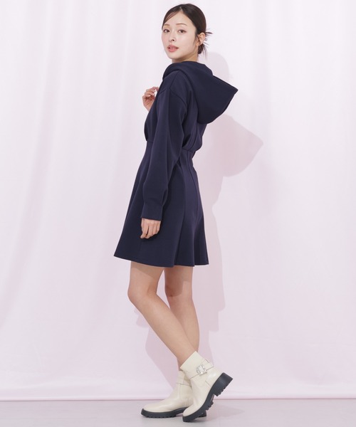 JILL by JILL STUART(ジルバイジルスチュアート)の「ダイバーフーディーミニワンピース(ワンピース・レディース・ネイビー/グレー/ピンク・FREE)」の12枚目の写真