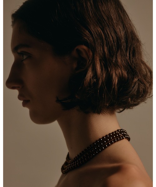 IRIS47（イリスフォーセブン）の「【IRIS 47】fabiana onyx necklace/ファビアナ オニキス ネックレス（ネックレス・レディース・ブラック・FREE）」の6枚目の写真