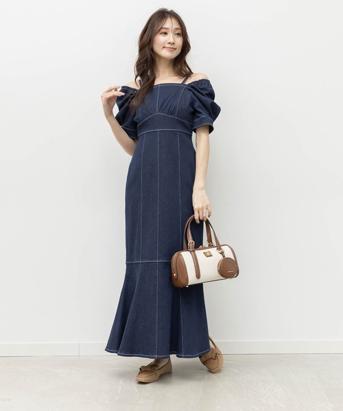 RANDA(ランダ)の「ストレッチデニムマーメイドワンピース(ワンピース・レディース・ブルー/インディゴブルー・0/1)」の2枚目の写真