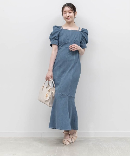 RANDA(ランダ)の「ストレッチデニムマーメイドワンピース(ワンピース・レディース・ブルー/インディゴブルー・0/1)」の10枚目の写真