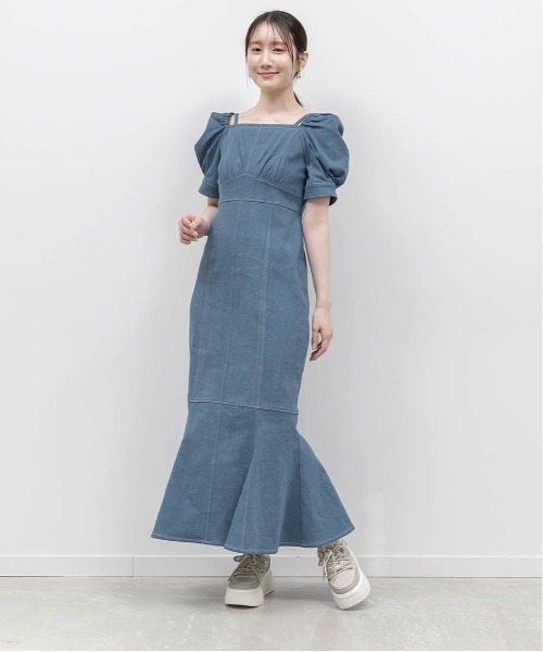 RANDA(ランダ)の「ストレッチデニムマーメイドワンピース(ワンピース・レディース・ブルー/インディゴブルー・0/1)」の18枚目の写真