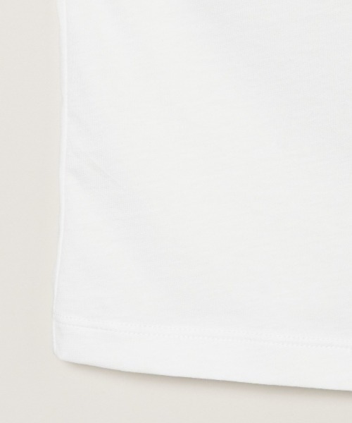 three dots(スリードッツ)の「ミルキージャージー ミニTシャツ(Tシャツ/カットソー・レディース・ブラック/ホワイト系その他/ベージュ系その他・S)」の8枚目の写真