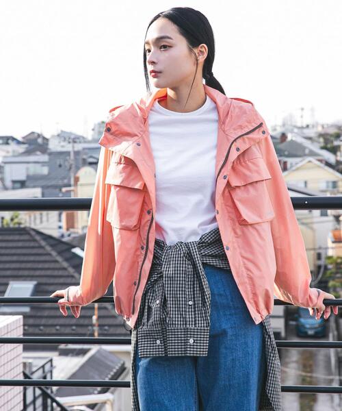 Snow Peak(スノーピーク)の「『別注』Snow Peak Apparel×DOORS U.L.DOUBLEWEAVEPARKER(ナイロンジャケット・レディース・ブラウン/アイボリー/ライトピンク・ONE)」の4枚目の写真