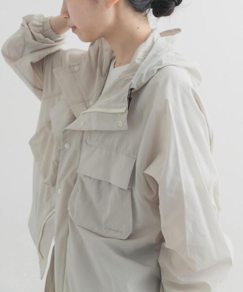 Snow Peak(スノーピーク)の「『別注』Snow Peak Apparel×DOORS U.L.DOUBLEWEAVEPARKER(ナイロンジャケット・レディース・ブラウン/アイボリー/ライトピンク・ONE)」の19枚目の写真