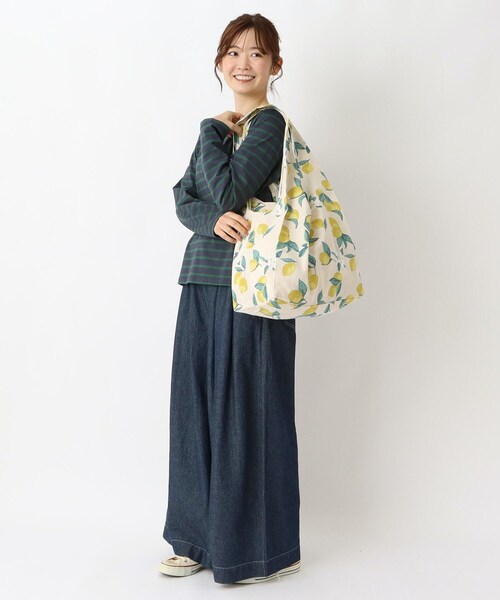 one'sterrace(ワンズテラス)の「FH マルシェバッグ レモンフラワー(エコバッグ/サブバッグ・レディース・ベージュ系8・99)」の11枚目の写真