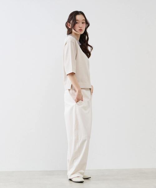 LOGEMENT DE CLAIRE（ロジュモンドクレール）の「コットンテンセルバレルパンツ（その他パンツ・レディース・ブラック/オフホワイト・2/3）」の12枚目の写真