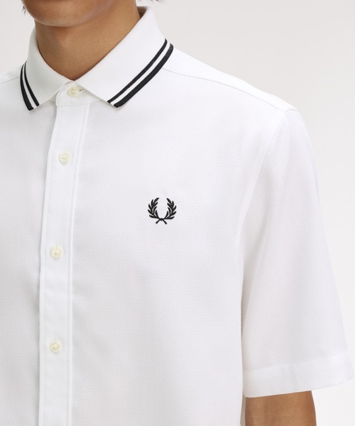 FRED PERRY(フレッドペリー)の「Polo Collar Shirt/ポロカラーシャツ(シャツ/ブラウス・メンズ・ホワイト/ブラック・M/S/L)」の14枚目の写真