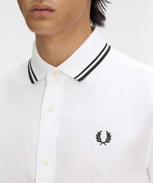 FRED PERRY(フレッドペリー)の「Polo Collar Shirt/ポロカラーシャツ(シャツ/ブラウス・メンズ・ホワイト/ブラック・M/S/L)」の15枚目の写真