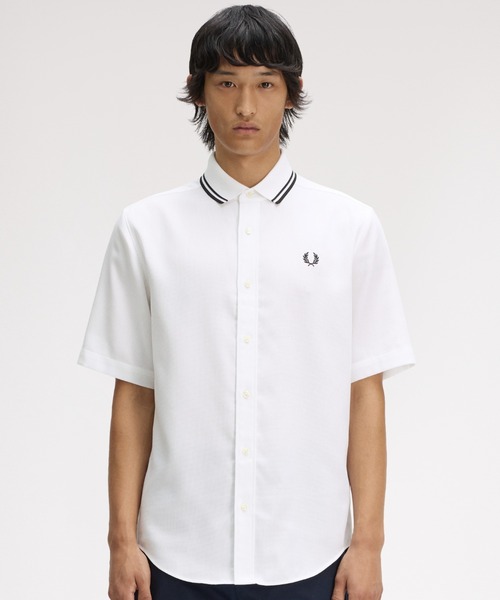 FRED PERRY(フレッドペリー)の「Polo Collar Shirt/ポロカラーシャツ(シャツ/ブラウス・メンズ・ホワイト/ブラック・M/S/L)」の16枚目の写真