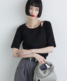 Lui's | レイヤード半袖ニットプルオーバー(Tシャツ/カットソー)