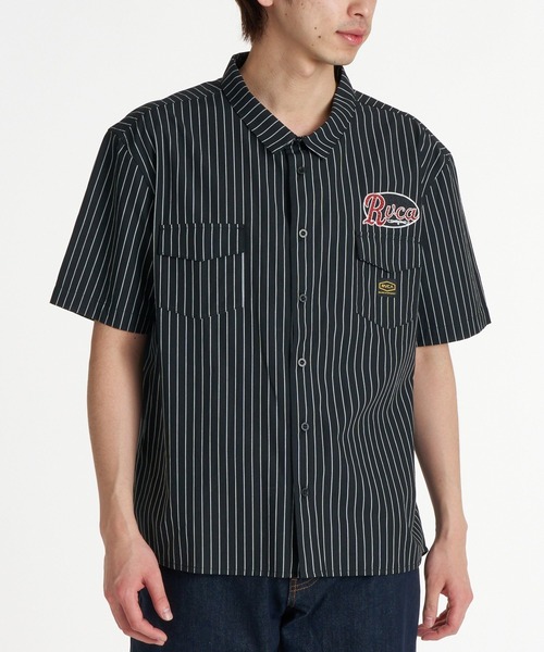 RVCA(ルーカ)の「RVCA メンズ TOKYO DAYSHIFT SHIRT 半袖シャツ 【2026年春夏モデル】(シャツ/ブラウス・メンズ・ブラック/ホワイト・MEDIUM/LARGE/SMALL)」の2枚目の写真