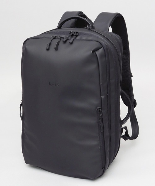 fulcro（フルクロ）の「撥水・耐水 自立型 マットコーティング ポリエステル ビジネスリュック A4・PC・PET収納 キャリーオン対応 sleek スリーク（ビジネスバッグ・メンズ・ブラック・FREE）」の2枚目の写真
