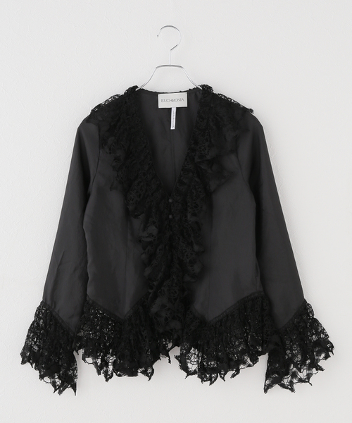 EUCHRONIA/ユークロニア】 Original Torsion lace blouse（シャツ