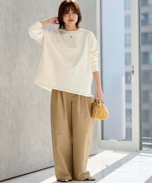 JOURNAL STANDARD relume（ジャーナルスタンダード　レリューム）の「《追加2》オーバーサイズロングスウェット（スウェット・レディース・ブラック/ブラウン/ホワイト系その他・FREE）」の14枚目の写真