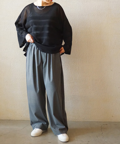 JOURNAL STANDARD LUXE（ジャーナルスタンダード　ラックス）の「TR タックパンツ（その他パンツ・レディース・チャコールグレー/ライトグレー・FREE）」の10枚目の写真