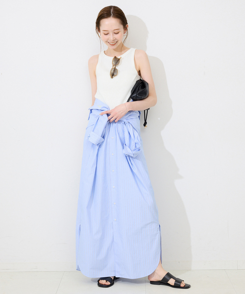 SLOBE IENA（スローブイエナ）の「アメスリタンクトップ（タンクトップ・レディース・パープル/ブラウン/ホワイト/ブラック・FREE）」の9枚目の写真