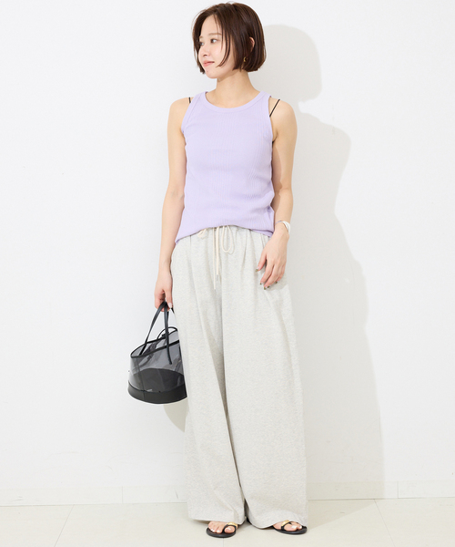 SLOBE IENA（スローブイエナ）の「アメスリタンクトップ（タンクトップ・レディース・パープル/ブラウン/ホワイト/ブラック・FREE）」の18枚目の写真