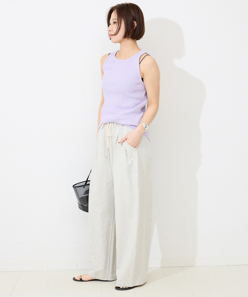 SLOBE IENA（スローブイエナ）の「アメスリタンクトップ（タンクトップ・レディース・パープル/ブラウン/ホワイト/ブラック・FREE）」の19枚目の写真