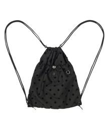 DANDEL（ダンデル）の「DD flocking dot gym sack string bag (BLACK)（バックパック/リュック）」