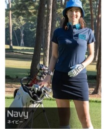 Day and Grade（デイアンドグレイド）の「DOCUS（ドゥーカス）レディース サイドロゴ ストレッチ スカート ｜ ゴルフウェア 台形ミニ（ゴルフグッズ）」