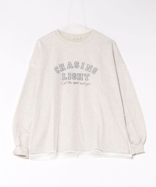 UNDERWRAPS(アンダーラップス)の「シアーレイヤードロンT(Tシャツ/カットソー・レディース・ヘザーグレー/ホワイト/ブラック・L/M)」の17枚目の写真
