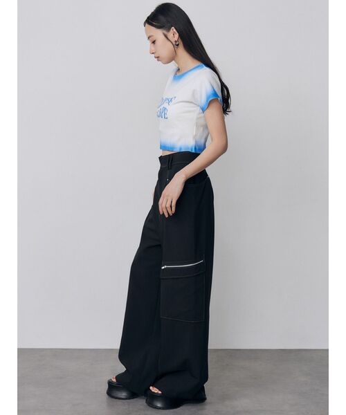 MURUA（ムルーア）の「サイドポケットZIPパンツ　夏服（スラックス・レディース・ライトグレー/カーキ/ブラック・1/2）」の5枚目の写真
