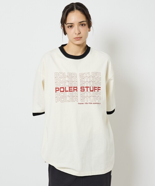 POLeR（ポーラー）の「【POLeR/ポーラー】リンガーTシャツ / 61MCV0057 / ユニセックス（Tシャツ/カットソー・メンズ・ホワイト系その他/ホワイト系その他2・L/M）」の5枚目の写真