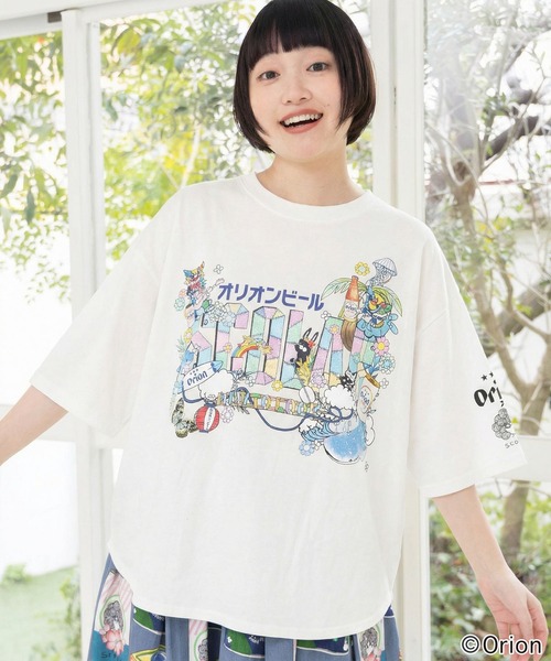 ScoLar(スカラー)の「161677:orion×ScoLar トロピカルアイランドTシャツ(Tシャツ/カットソー・レディース・イエロー/チャコールグレー/オフホワイト・L/M)」の2枚目の写真