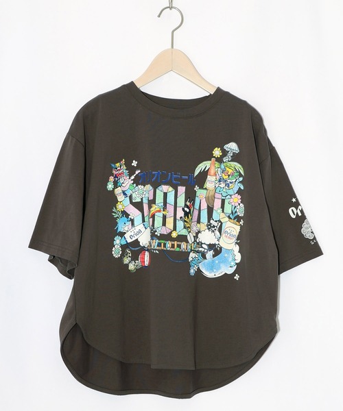 ScoLar(スカラー)の「161677:orion×ScoLar トロピカルアイランドTシャツ(Tシャツ/カットソー・レディース・イエロー/チャコールグレー/オフホワイト・L/M)」の3枚目の写真