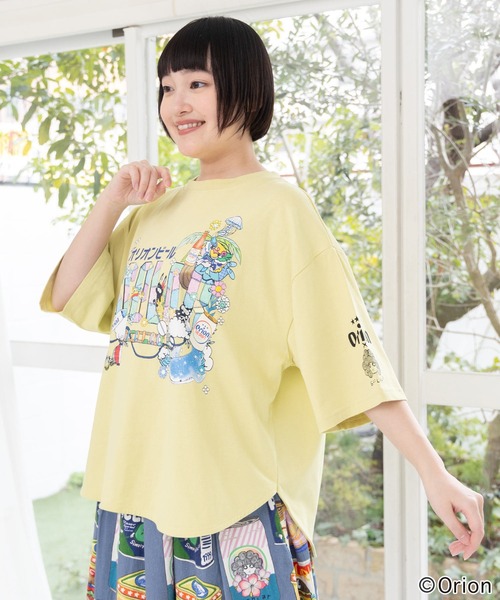 ScoLar(スカラー)の「161677:orion×ScoLar トロピカルアイランドTシャツ(Tシャツ/カットソー・レディース・イエロー/チャコールグレー/オフホワイト・L/M)」の7枚目の写真