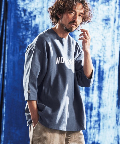 ANGENEHM（アンゲネーム）の「mlt5641- Interlock Fabric 3-4 Sleeve T-shirt 7分袖カットソー(AG06-009scg)（Tシャツ/カットソー・メンズ・ブラック/チャコール/グリーン/ホワイト・S/L/M）」の3枚目の写真
