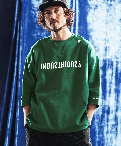 ANGENEHM（アンゲネーム）の「mlt5641- Interlock Fabric 3-4 Sleeve T-shirt 7分袖カットソー(AG06-009scg)（Tシャツ/カットソー・メンズ・ブラック/チャコール/グリーン/ホワイト・S/L/M）」の5枚目の写真