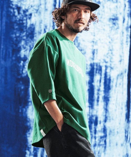 ANGENEHM（アンゲネーム）の「mlt5641- Interlock Fabric 3-4 Sleeve T-shirt 7分袖カットソー(AG06-009scg)（Tシャツ/カットソー・メンズ・ブラック/チャコール/グリーン/ホワイト・S/L/M）」の6枚目の写真