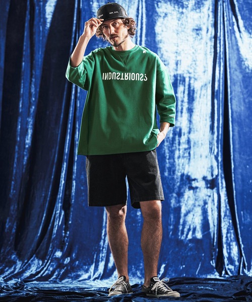 ANGENEHM（アンゲネーム）の「mlt5641- Interlock Fabric 3-4 Sleeve T-shirt 7分袖カットソー(AG06-009scg)（Tシャツ/カットソー・メンズ・ブラック/チャコール/グリーン/ホワイト・S/L/M）」の9枚目の写真