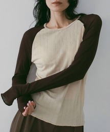 [anuke/アンヌーク] シアー ラグランTシャツ