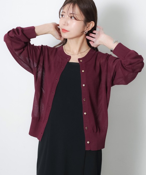 Riberry(リベリー)の「接触冷感UVカットシアーカーディガン(カーディガン/ボレロ・レディース・オフホワイト/ブラック/ワイン/イエロー・FREE)」の17枚目の写真