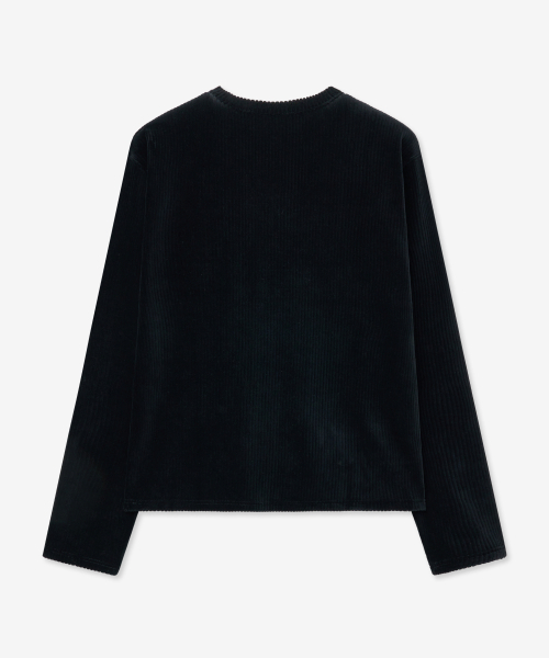MINAV（ミナブ）の「ベルベットクロップロングスリーブ[ブラック]（Tシャツ/カットソー・メンズ・その他・LARGE/MEDIUM/X-LARGE）」の2枚目の写真
