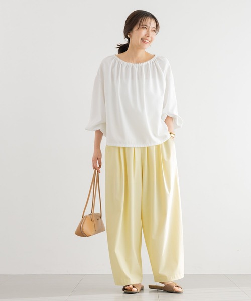 BARNYARDSTORM（バンヤードストーム）の「BARNYARDSTORM / 撥水タックパンツ【撥水 / WEB限定サイズL】（その他パンツ・レディース・ベージュ/ブラック/イエロー・M/L/S）」の14枚目の写真