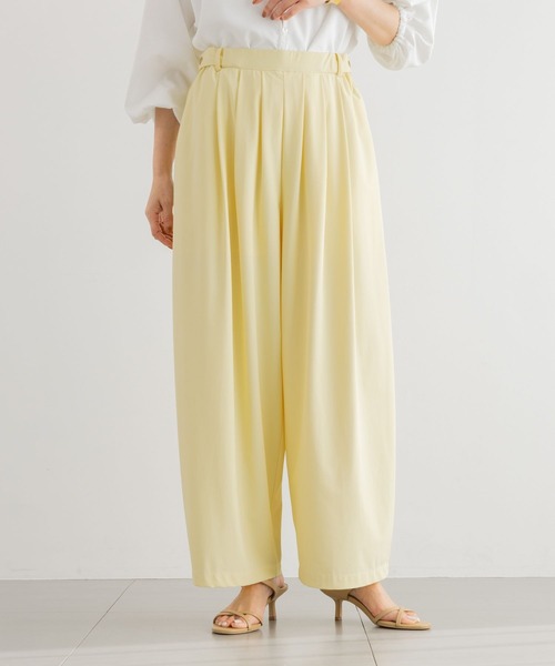 BARNYARDSTORM（バンヤードストーム）の「BARNYARDSTORM / 撥水タックパンツ【撥水 / WEB限定サイズL】（その他パンツ・レディース・ベージュ/ブラック/イエロー・M/L/S）」の12枚目の写真