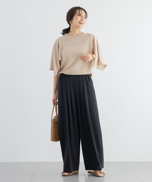 BARNYARDSTORM（バンヤードストーム）の「BARNYARDSTORM / 撥水タックパンツ【撥水 / WEB限定サイズL】（その他パンツ・レディース・ベージュ/ブラック/イエロー・M/L/S）」の6枚目の写真