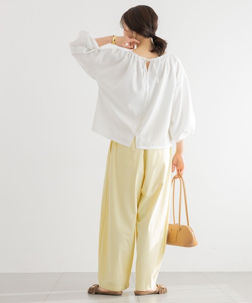 BARNYARDSTORM（バンヤードストーム）の「BARNYARDSTORM / 撥水タックパンツ【撥水 / WEB限定サイズL】（その他パンツ・レディース・ベージュ/ブラック/イエロー・M/L/S）」の15枚目の写真